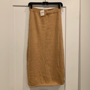 Free people knit skirt with slit size l